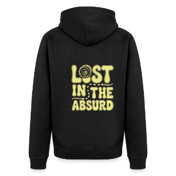 Surréaliste Art Humour Images oniriques Flottant - Veste à capuche bio Premium Unisexe - noir - Dos - Nico (187cm)