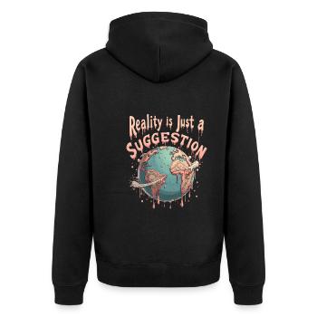 Surréaliste Art Humour Images oniriques Flottant - Veste à capuche bio Premium Unisexe - noir - Dos - Nico (187cm)