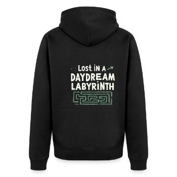 Surréaliste Art Humour Images oniriques Flottant - Veste à capuche bio Premium Unisexe - noir - Dos - Nico (187cm)