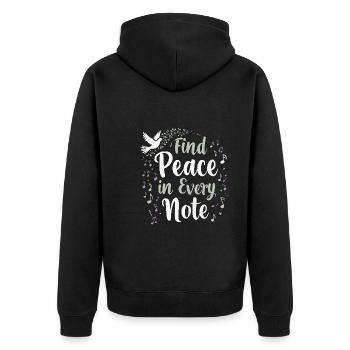 Music Therapy Emotional Healing Relaxation - Unisex Premium Organic Zip Hoodie - black - Back - Nico (187cm)