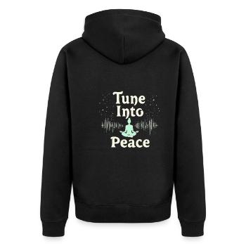 Music Therapy Emotional Healing Relaxation - Unisex Premium Organic Zip Hoodie - black - Back - Nico (187cm)