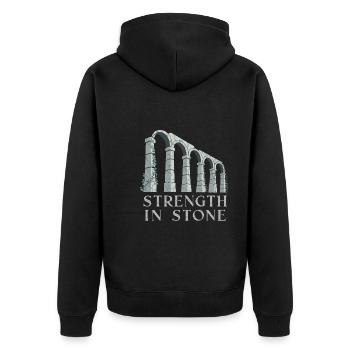 History buffs Ancient Rome enthusiasts - Unisex Premium Organic Zip Hoodie - black - Back - Nico (187cm)