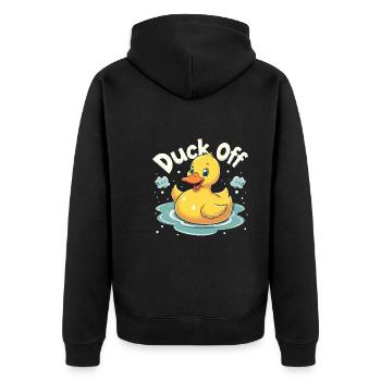 Nutztier-enten-enthusiasten Hinterhof-enten - Unisex Premium Bio Zip Hoodie - Schwarz - Hinten - Nico (187cm)