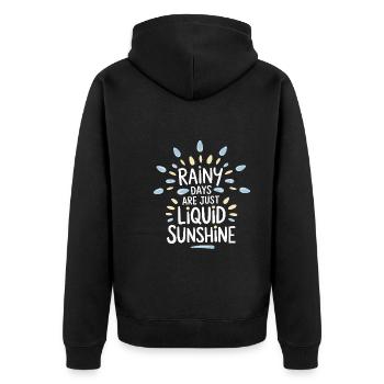 Whimsical Weather Patterns, Whimsical Clouds, Funny - Unisex Premium Organic Zip Hoodie - black - Back - Nico (187cm)