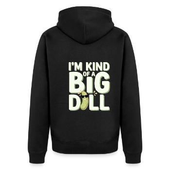 Amateurs de cornichons Humour Blagues dill-ightful Nourriture drôle - Veste à capuche bio Premium Unisexe - noir - Dos - Nico (187cm)