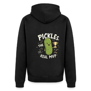 Amateurs de cornichons Humour Blagues dill-ightful Nourriture drôle - Veste à capuche bio Premium Unisexe - noir - Dos - Nico (187cm)