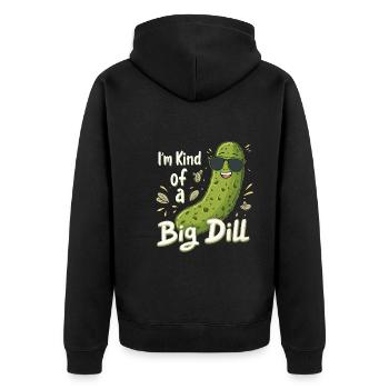 Amateurs de cornichons Humour Blagues dill-ightful Nourriture drôle - Veste à capuche bio Premium Unisexe - noir - Dos - Nico (187cm)