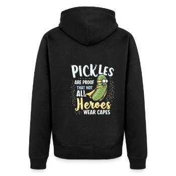 Amateurs de cornichons Humour Blagues dill-ightful Nourriture drôle - Veste à capuche bio Premium Unisexe - noir - Dos - Nico (187cm)
