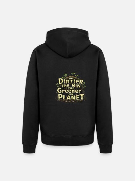 Composting enthusiasts Sustainable gardening - Unisex Premium Organic Zip Hoodie - black