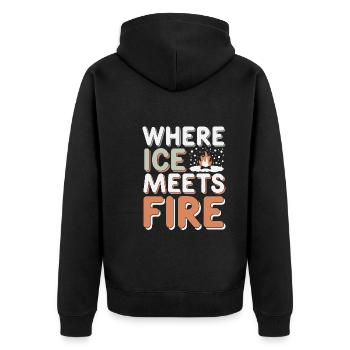 Winter Camper Snow Camping Adventure - Unisex Premium Organic Zip Hoodie - black - Back - Nico (187cm)