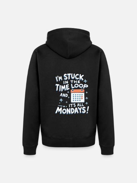 Zeitreise-enthusiast, Der Sich Für - Unisex Premium Bio Zip Hoodie - Schwarz