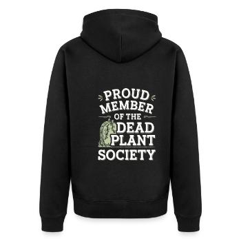 DIY Garden Fights, Gardening, Humor, Plants - Unisex Premium Organic Zip Hoodie - black - Back - Nico (187cm)