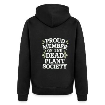 DIY Garden Fights, Gardening, Humor, Plants - Unisex Premium Organic Zip Hoodie - black - Back - Nico (187cm)