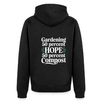 DIY Jardin, Jardinage, Humour, Plantes - Veste à capuche bio Premium Unisexe - noir - Dos - Nico (187cm)