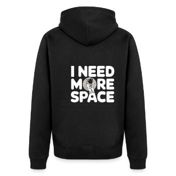 Spieler Mit Weltraumthemen Cosmic Gaming Sci-fi - Unisex Premium Bio Zip Hoodie - Schwarz - Hinten - Nico (187cm)
