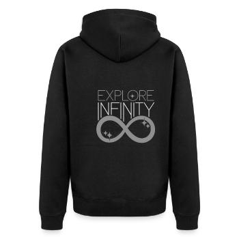 Spieler Mit Weltraumthemen Cosmic Gaming Sci-fi - Unisex Premium Bio Zip Hoodie - Schwarz - Hinten - Nico (187cm)