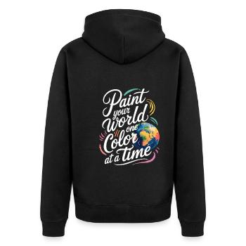 Creative Hobby For Beginners In The - Unisex Premium Organic Zip Hoodie - black - Back - Nico (187cm)
