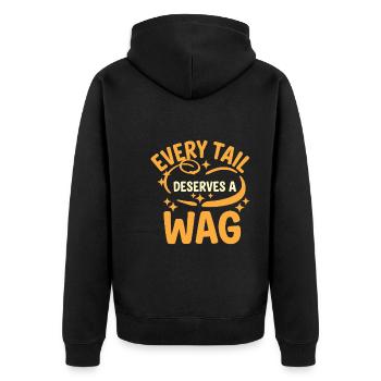 Freiwillige Tierrettung Animal Shelter Heroes - Unisex Premium Bio Zip Hoodie - Schwarz - Hinten - Nico (187cm)