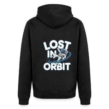 Spieler Mit Weltraumthemen Cosmic Gaming Sci-fi - Unisex Premium Bio Zip Hoodie - Schwarz - Hinten - Nico (187cm)