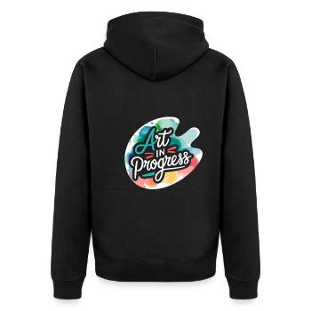 Creative Hobby For Beginners In The - Unisex Premium Organic Zip Hoodie - black - Back - Nico (187cm)
