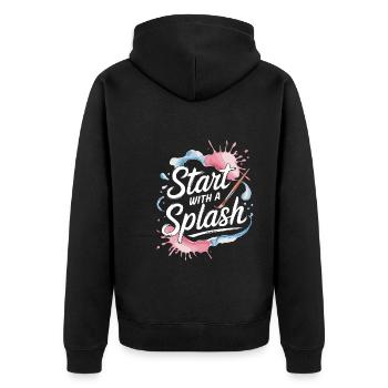 Creative Hobby For Beginners In The - Unisex Premium Organic Zip Hoodie - black - Back - Nico (187cm)