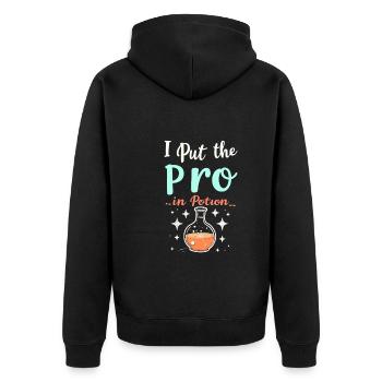 I'm pretty sure I'll have a - Unisex Premium Organic Zip Hoodie - black - Back - Nico (187cm)
