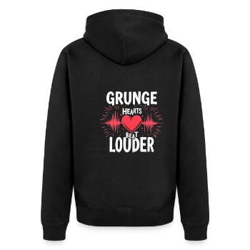 Grunge Saint-Valentin Sombre Romance Amour énervé - Veste à capuche bio Premium Unisexe - noir - Dos - Nico (187cm)
