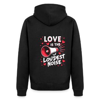 Grunge Saint-Valentin Sombre Romance Amour énervé - Veste à capuche bio Premium Unisexe - noir - Dos - Nico (187cm)