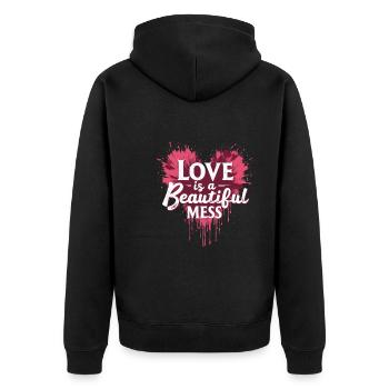 Grunge Saint-Valentin Sombre Romance Amour énervé - Veste à capuche bio Premium Unisexe - noir - Dos - Nico (187cm)