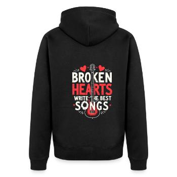 Grunge Saint-Valentin Sombre Romance Amour énervé - Veste à capuche bio Premium Unisexe - noir - Dos - Nico (187cm)