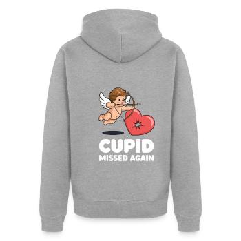 Dating Disaster Comedy Funny Fails - Unisex Premium Organic Zip Hoodie - heather grey - Back - Nico (187cm)