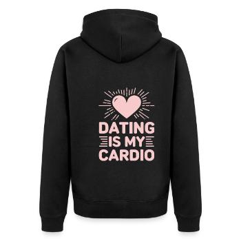 Dating Disaster Comedy Funny Fails - Unisex Premium Organic Zip Hoodie - black - Back - Nico (187cm)