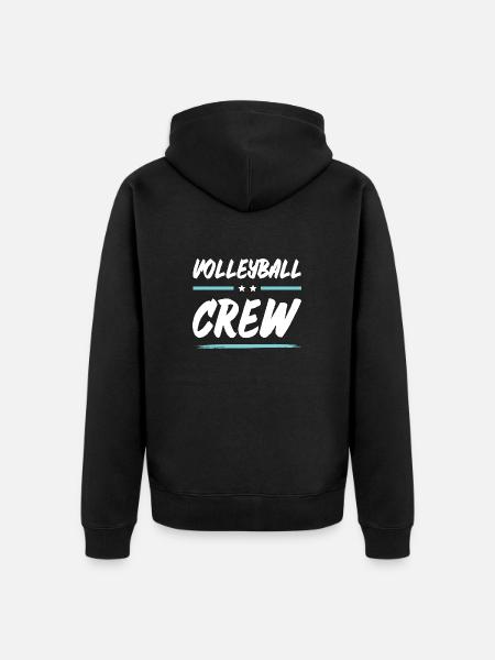 Volleyball Crew - Unisex Premium Bio Zip Hoodie - Schwarz
