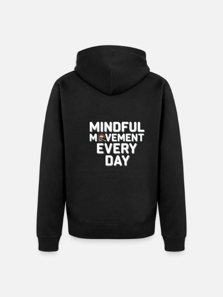 Silten Geweise Achtsamkeitspraxis Technischfrei - Unisex Premium Bio Zip Hoodie - Schwarz