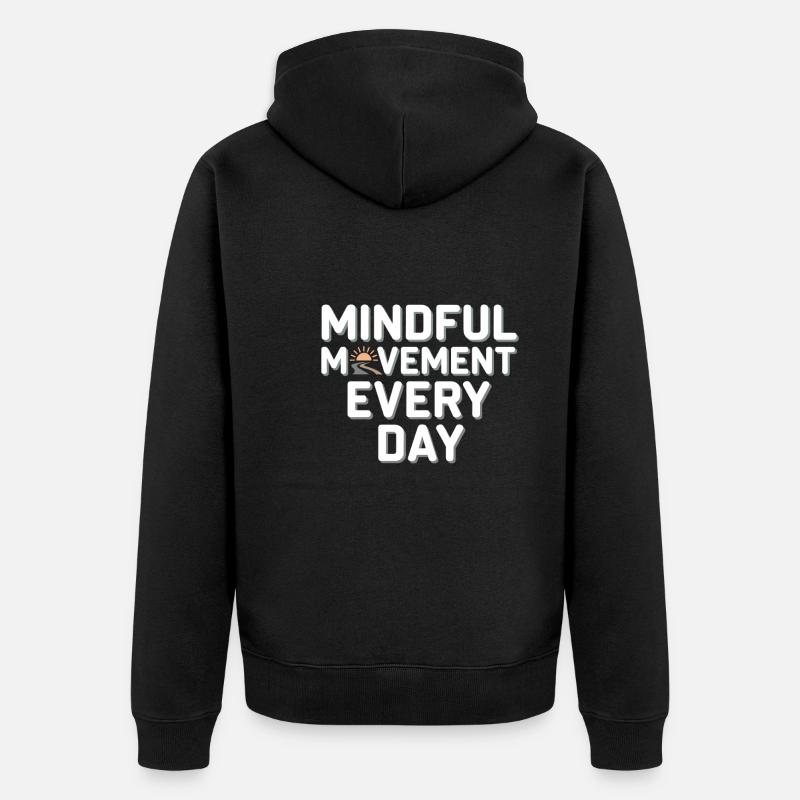Silten Geweise Achtsamkeitspraxis Technischfrei - Unisex Premium Bio Zip Hoodie - Schwarz