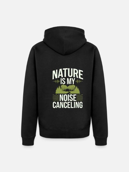 Silten Geweise Achtsamkeitspraxis Technischfrei - Unisex Premium Bio Zip Hoodie - Schwarz