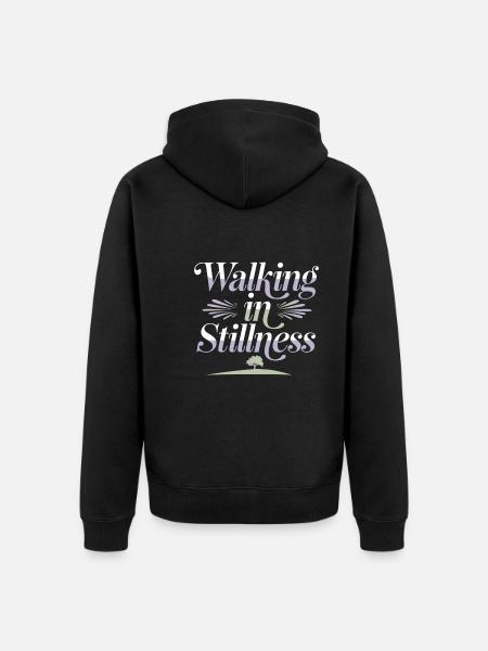 Silten Geweise Achtsamkeitspraxis Technischfrei - Unisex Premium Bio Zip Hoodie - Schwarz
