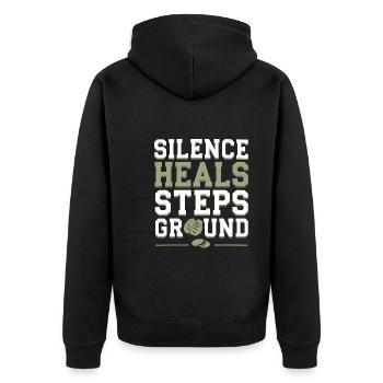 Silten Ways Pratique de la pleine conscience Technique Gratuit - Veste à capuche bio Premium Unisexe - noir - Dos - Nico (187cm)