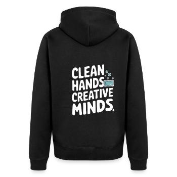 Seifenschnitzer Kreative Seifenkunst Bildhauerei - Unisex Premium Bio Zip Hoodie - Schwarz - Hinten - Nico (187cm)