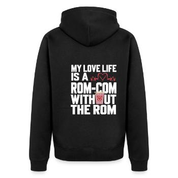 Dating Disaster Comedy Funny Fails - Unisex Premium Organic Zip Hoodie - black - Back - Nico (187cm)