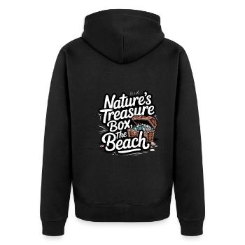 Les chasseurs de verre de mer collectionnent les trésors marins - Veste à capuche bio Premium Unisexe - noir - Dos - Nico (187cm)
