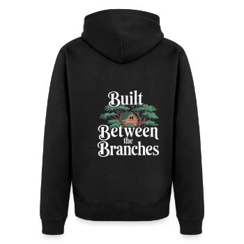 Constructeur de cabanes dans les arbres Construction de cabane dans les arbres - Veste à capuche bio Premium Unisexe - noir - Dos - Nico (187cm)