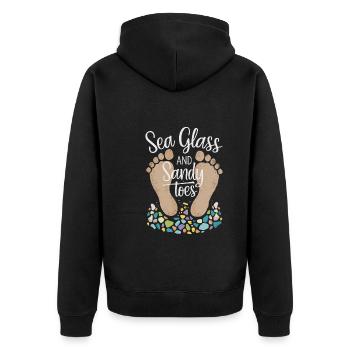 Les chasseurs de verre de mer collectionnent les trésors marins - Veste à capuche bio Premium Unisexe - noir - Dos - Nico (187cm)