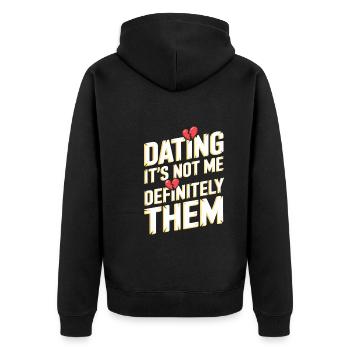 Dating Disaster Comedy Funny Fails - Unisex Premium Organic Zip Hoodie - black - Back - Nico (187cm)