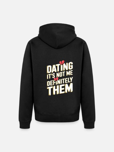 Dating Disaster Comedy Funny Fails - Unisex Premium Organic Zip Hoodie - black