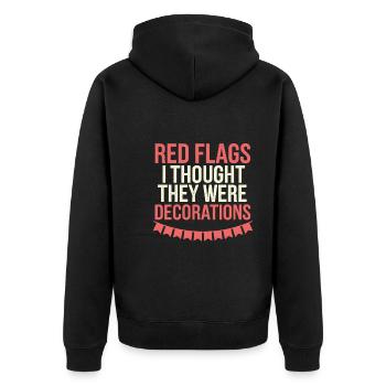 Dating Disaster Comedy Funny Fails - Unisex Premium Organic Zip Hoodie - black - Back - Nico (187cm)