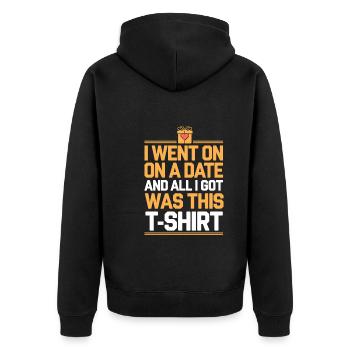 Dating Disaster Comedy Funny Fails - Unisex Premium Organic Zip Hoodie - black - Back - Nico (187cm)