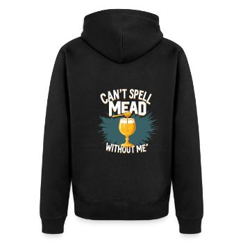 Met-liebhaber, Honigwein-enthusiasten, Craft-mead - Unisex Premium Bio Zip Hoodie - Schwarz - Hinten - Nico (187cm)