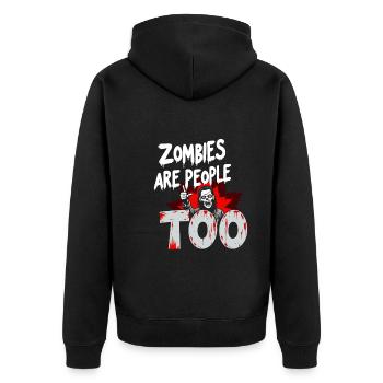 Zombie Apocalypse Humour Drôle Mort-vivant Citations - Veste à capuche bio Premium Unisexe - noir - Dos - Nico (187cm)