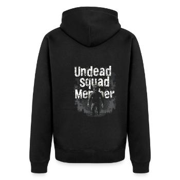 Zombie Apocalypse Humour Drôle Mort-vivant Citations - Veste à capuche bio Premium Unisexe - noir - Dos - Nico (187cm)